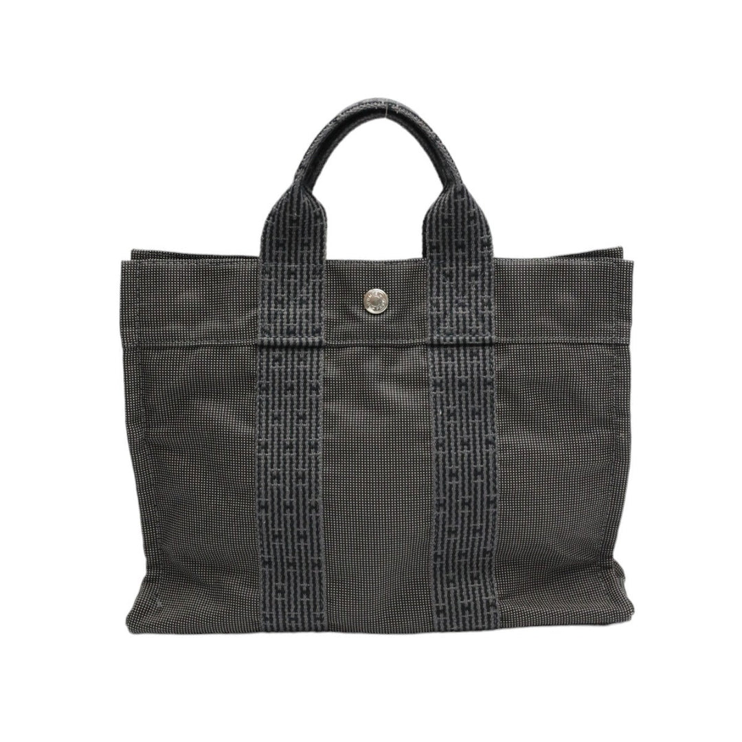 HERMES Handbag canvas gray Handbag Her Line unisex(Unisex) Used Authentic