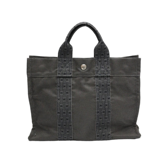 HERMES Handbag canvas gray Handbag Her Line unisex(Unisex) Used Authentic