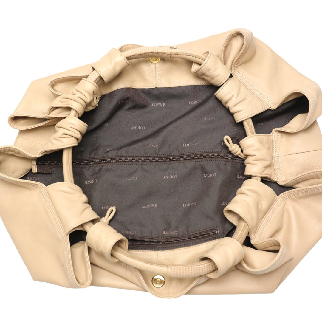 LOEWE Handbag leather pink beige leather Nappa Aire Women Used Authentic