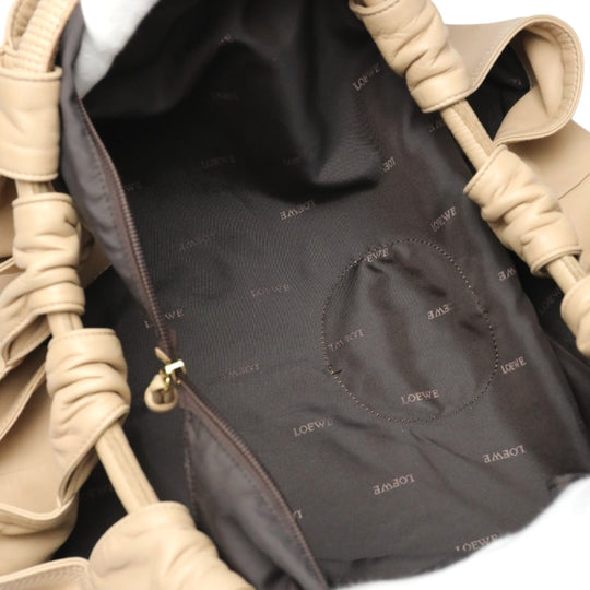 LOEWE Handbag leather pink beige leather Nappa Aire Women Used Authentic