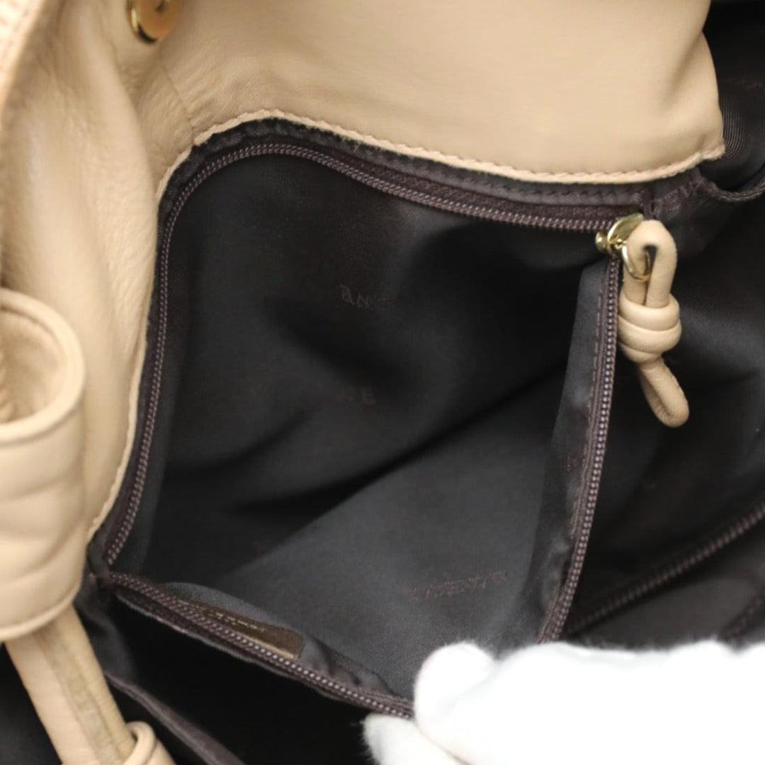 LOEWE Handbag leather pink beige leather Nappa Aire Women Used Authentic