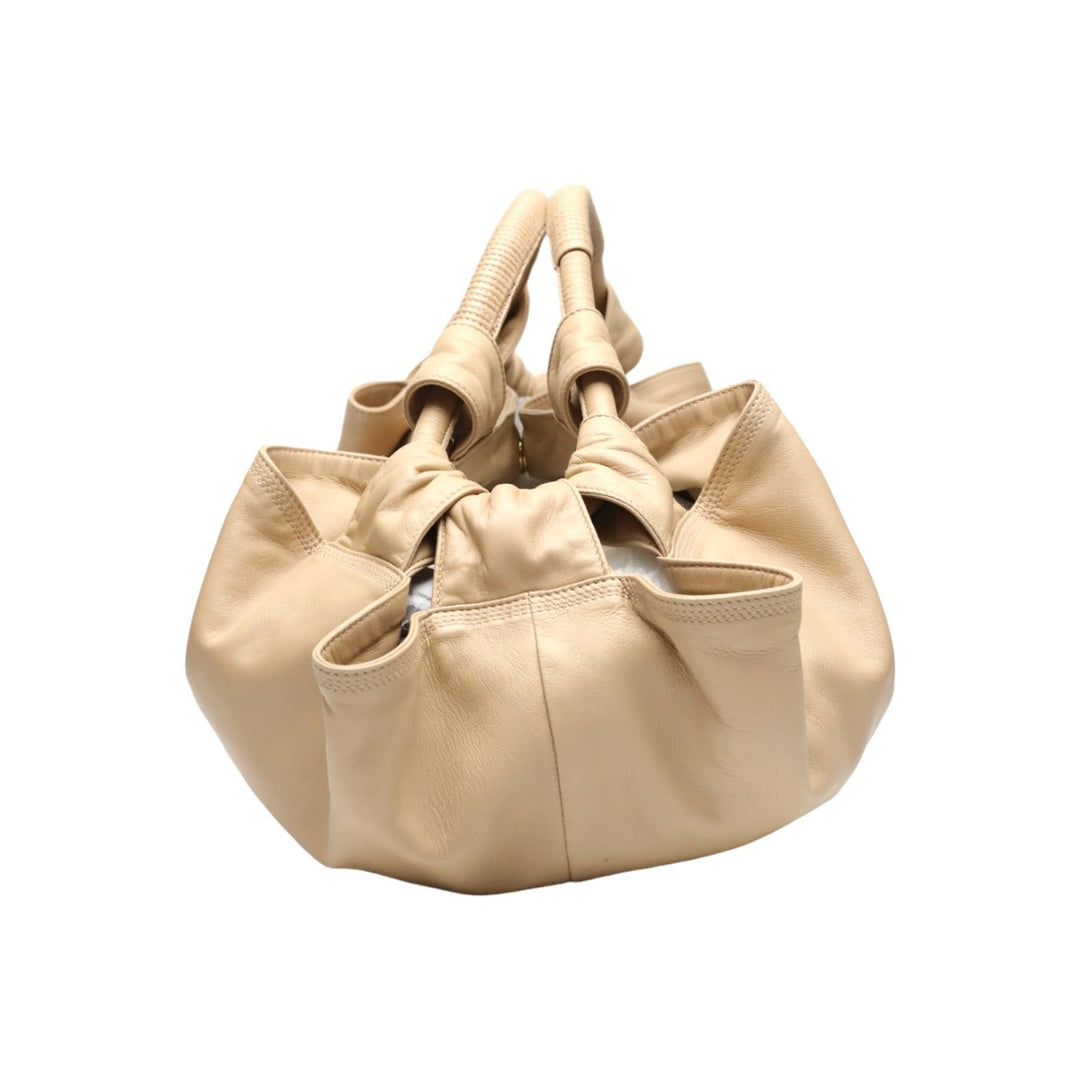 LOEWE Handbag leather pink beige leather Nappa Aire Women Used Authentic