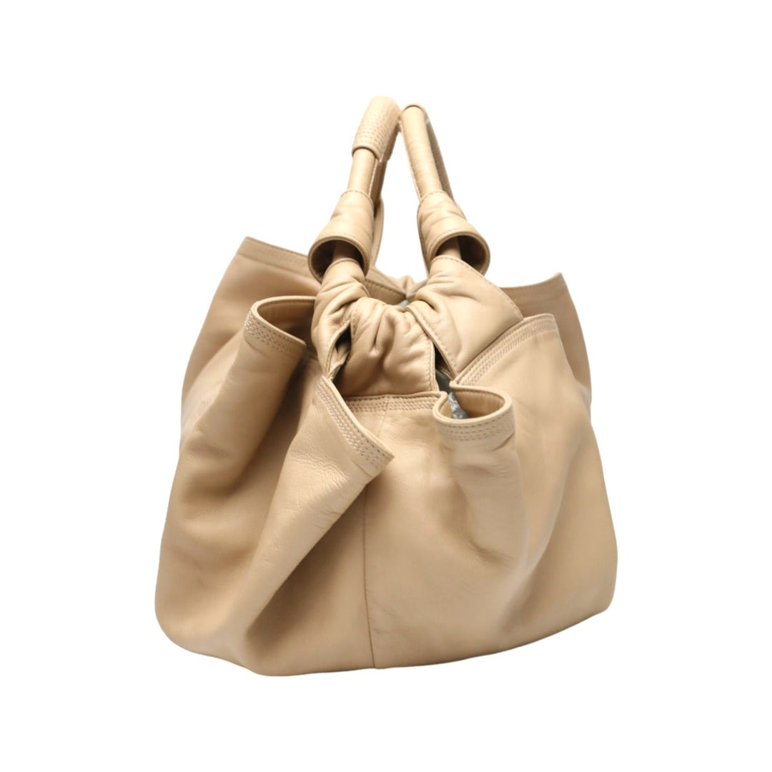 LOEWE Handbag leather pink beige leather Nappa Aire Women Used Authentic
