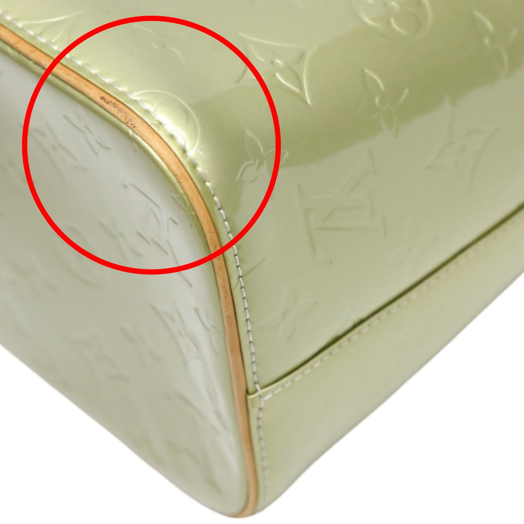 LOUIS VUITTON Tote Bag M91053 Monogram Vernis Silver gray Tote Bag Vernis Houston Women Used Authentic