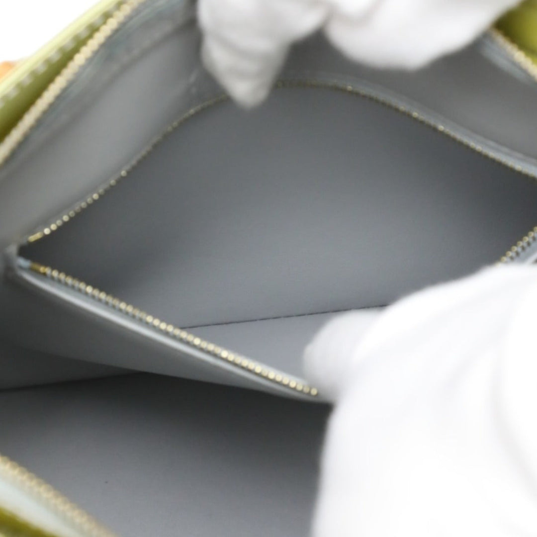 LOUIS VUITTON Tote Bag M91053 Monogram Vernis Silver gray Tote Bag Vernis Houston Women Used Authentic