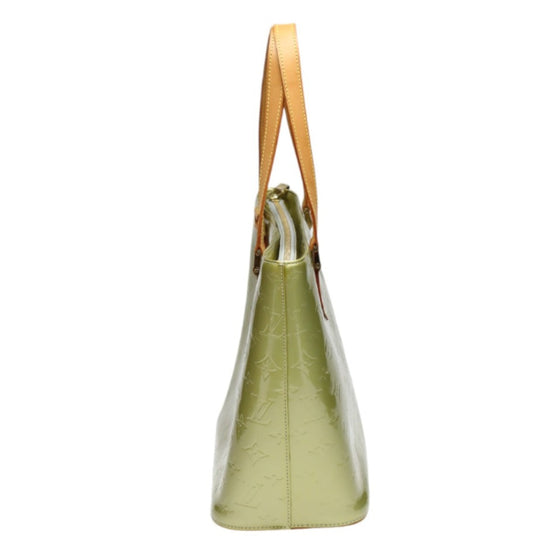 LOUIS VUITTON Tote Bag M91053 Monogram Vernis Silver gray Tote Bag Vernis Houston Women Used Authentic