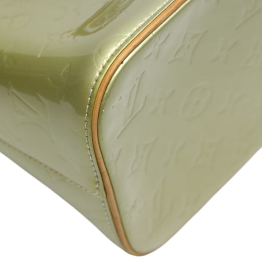 LOUIS VUITTON Tote Bag M91053 Monogram Vernis Silver gray Tote Bag Vernis Houston Women Used Authentic