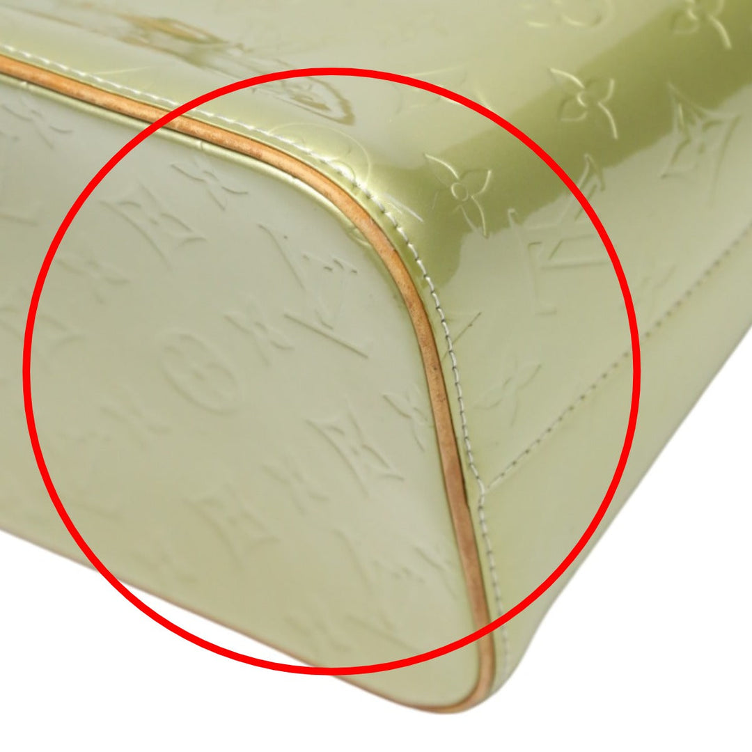 LOUIS VUITTON Tote Bag M91053 Monogram Vernis Silver gray Tote Bag Vernis Houston Women Used Authentic