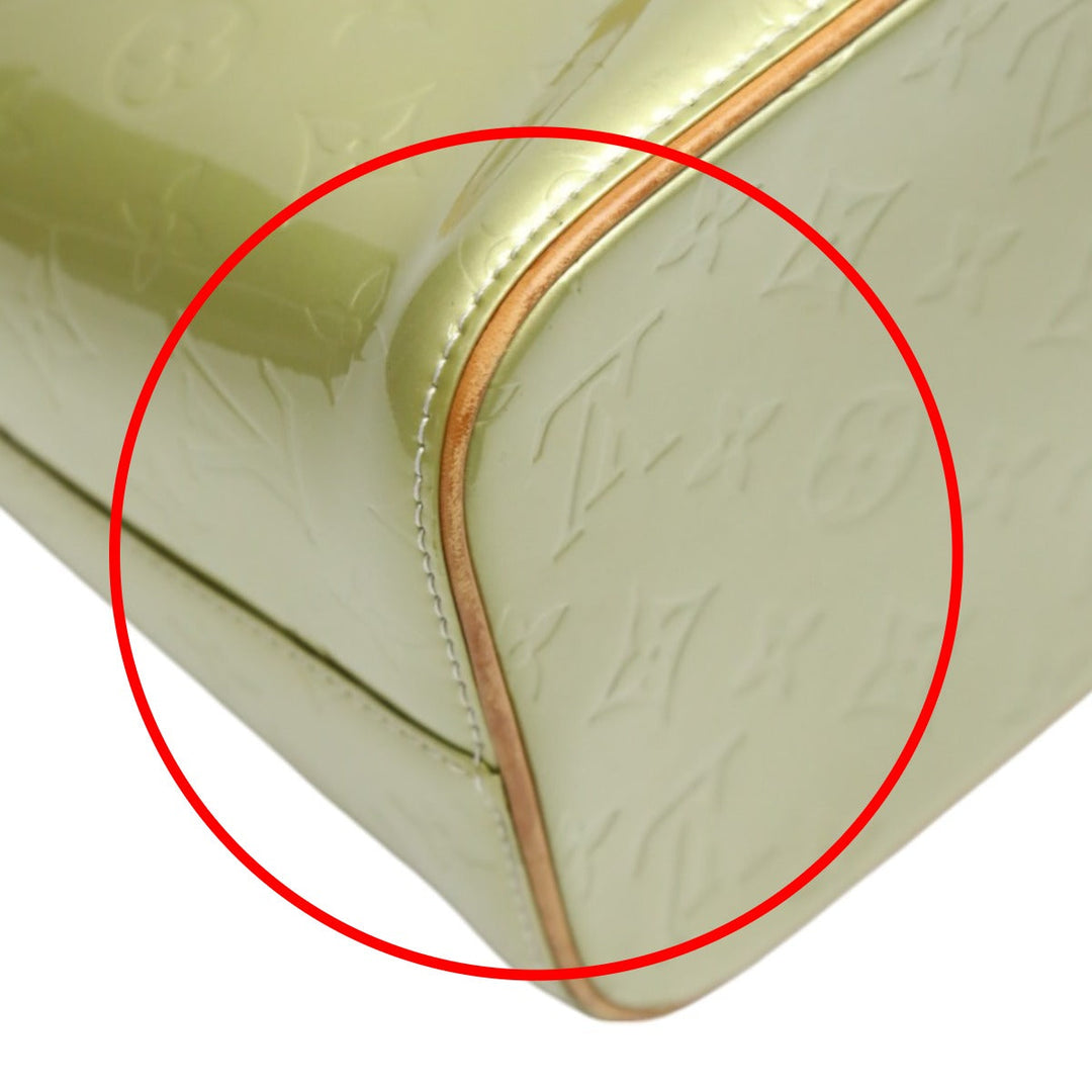 LOUIS VUITTON Tote Bag M91053 Monogram Vernis Silver gray Tote Bag Vernis Houston Women Used Authentic