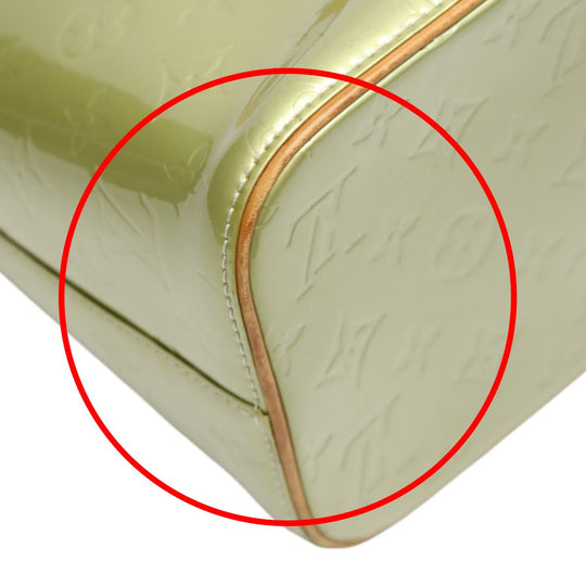 LOUIS VUITTON Tote Bag M91053 Monogram Vernis Silver gray Tote Bag Vernis Houston Women Used Authentic