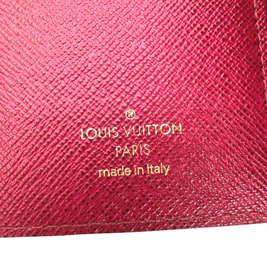 LOUIS VUITTON Coin case M41938 Monogram canvas Fuchsia Coin purse with Card Case Monogram Portefeuille Victorine Women Used Authentic