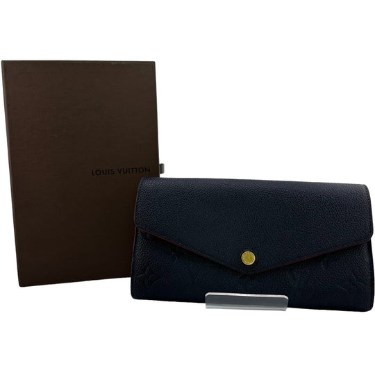 LOUIS VUITTON Long Wallet Purse M62125 Monogram Ann Platt Marine Rouge Portefeuille Sarah Ann Platt Coin purse with Card Case Women Used Authentic