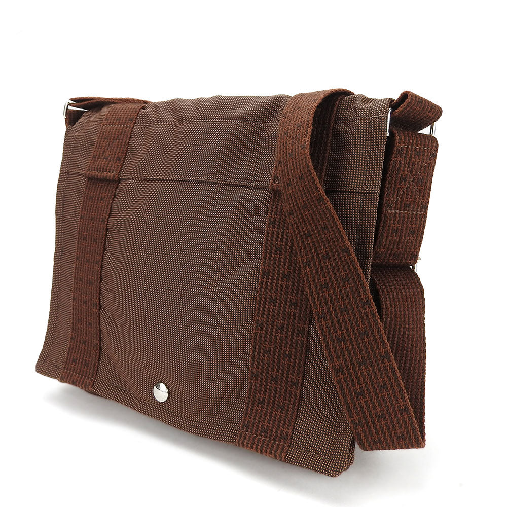 HERMES Shoulder Bag canvas Brown Her Line Bassus PM unisex(Unisex) Used Authentic