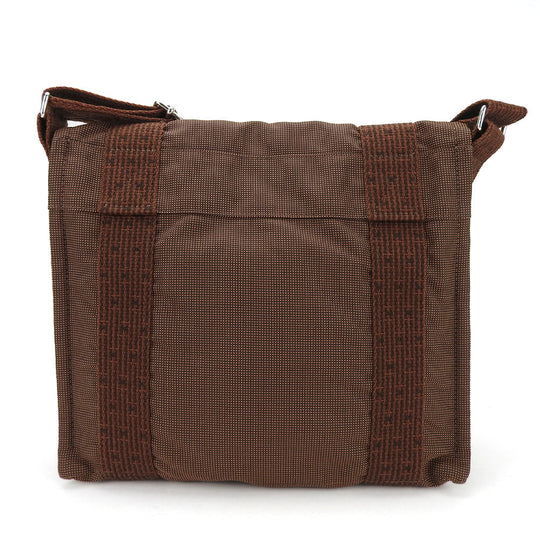 HERMES Shoulder Bag canvas Brown Her Line Bassus PM unisex(Unisex) Used Authentic