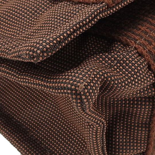 HERMES Shoulder Bag canvas Brown Her Line Bassus PM unisex(Unisex) Used Authentic