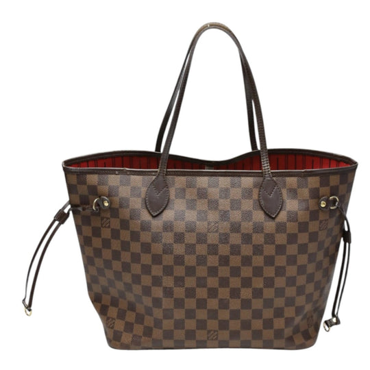 LOUIS VUITTON Tote Bag N51105 Damier canvas, leather Brown Shoulder Damier Neverfull MM Women Used Authentic