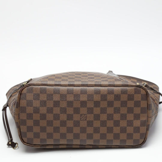 LOUIS VUITTON Tote Bag N51105 Damier canvas, leather Brown Shoulder Damier Neverfull MM Women Used Authentic