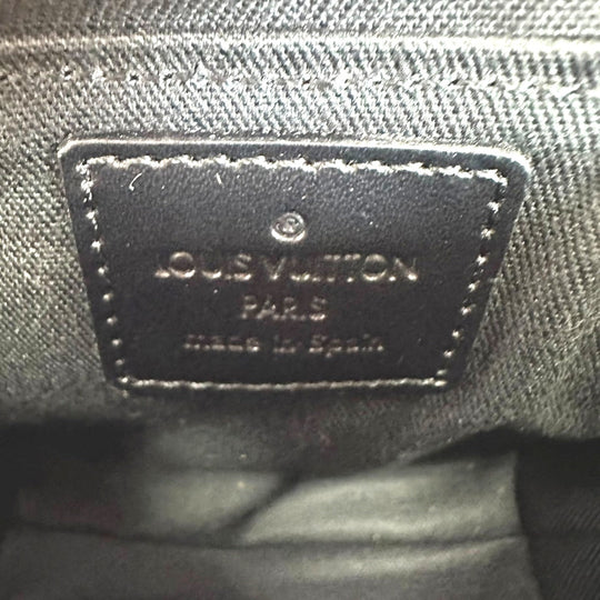 LOUIS VUITTON Pouch M46550 Monogram grass leather Brown Waist pouch Monogram Glace Ray mens Used Authentic