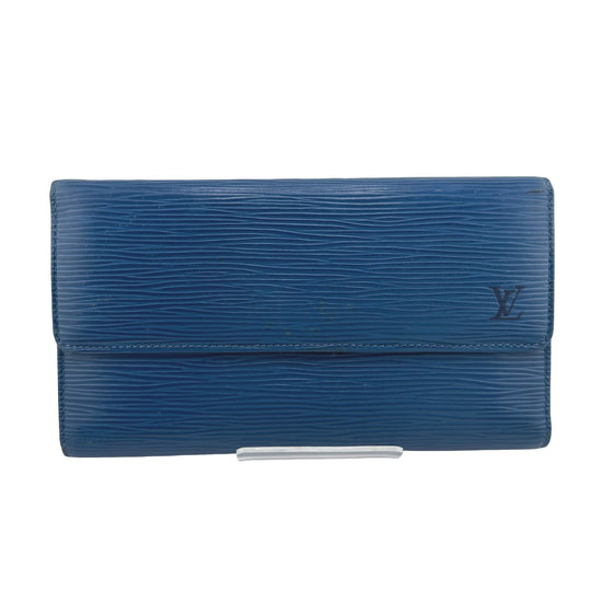 LOUIS VUITTON Long Wallet Purse M63385 Epi Leather Toledo Blue Long Wallet Purse Epi Porte Tresor Women(Unisex) Used Authentic