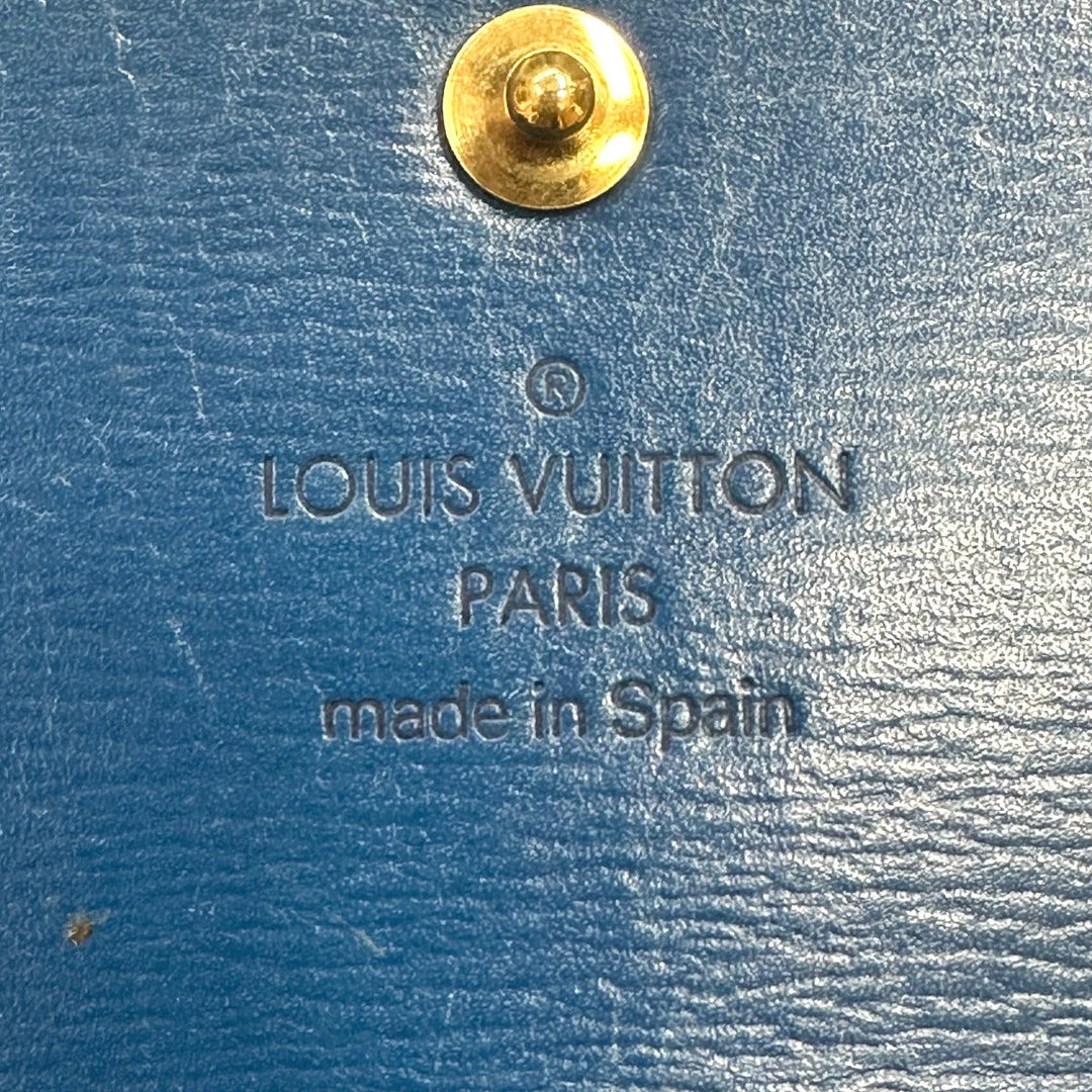 LOUIS VUITTON Long Wallet Purse M63385 Epi Leather Toledo Blue Long Wallet Purse Epi Porte Tresor Women(Unisex) Used Authentic