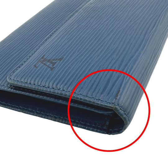 LOUIS VUITTON Long Wallet Purse M63385 Epi Leather Toledo Blue Long Wallet Purse Epi Porte Tresor Women(Unisex) Used Authentic