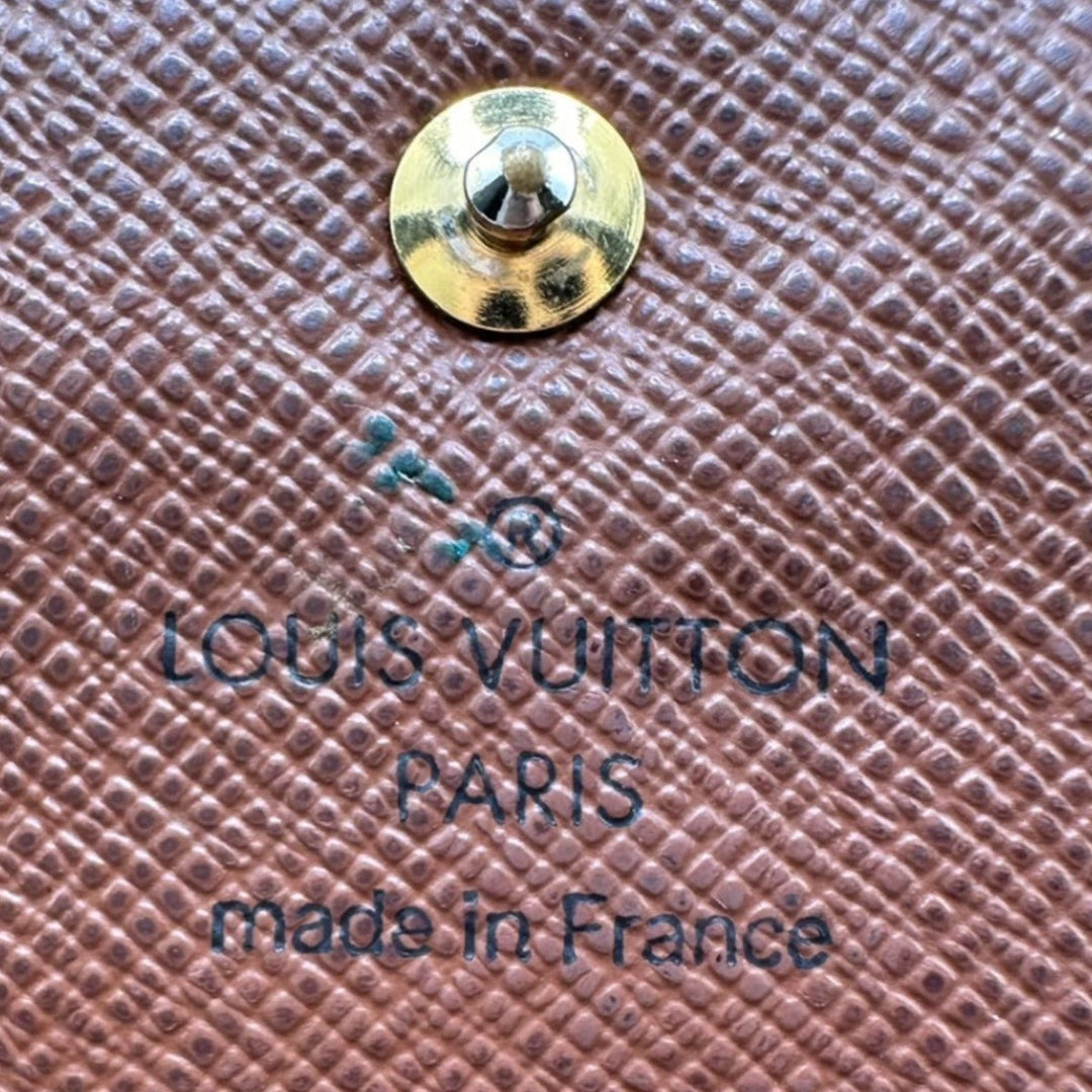 LOUIS VUITTON Long Wallet Purse M61734 Monogram canvas Brown Long Wallet with Zipper Monogram Portefeuille Sara Women(Unisex) Used Authentic