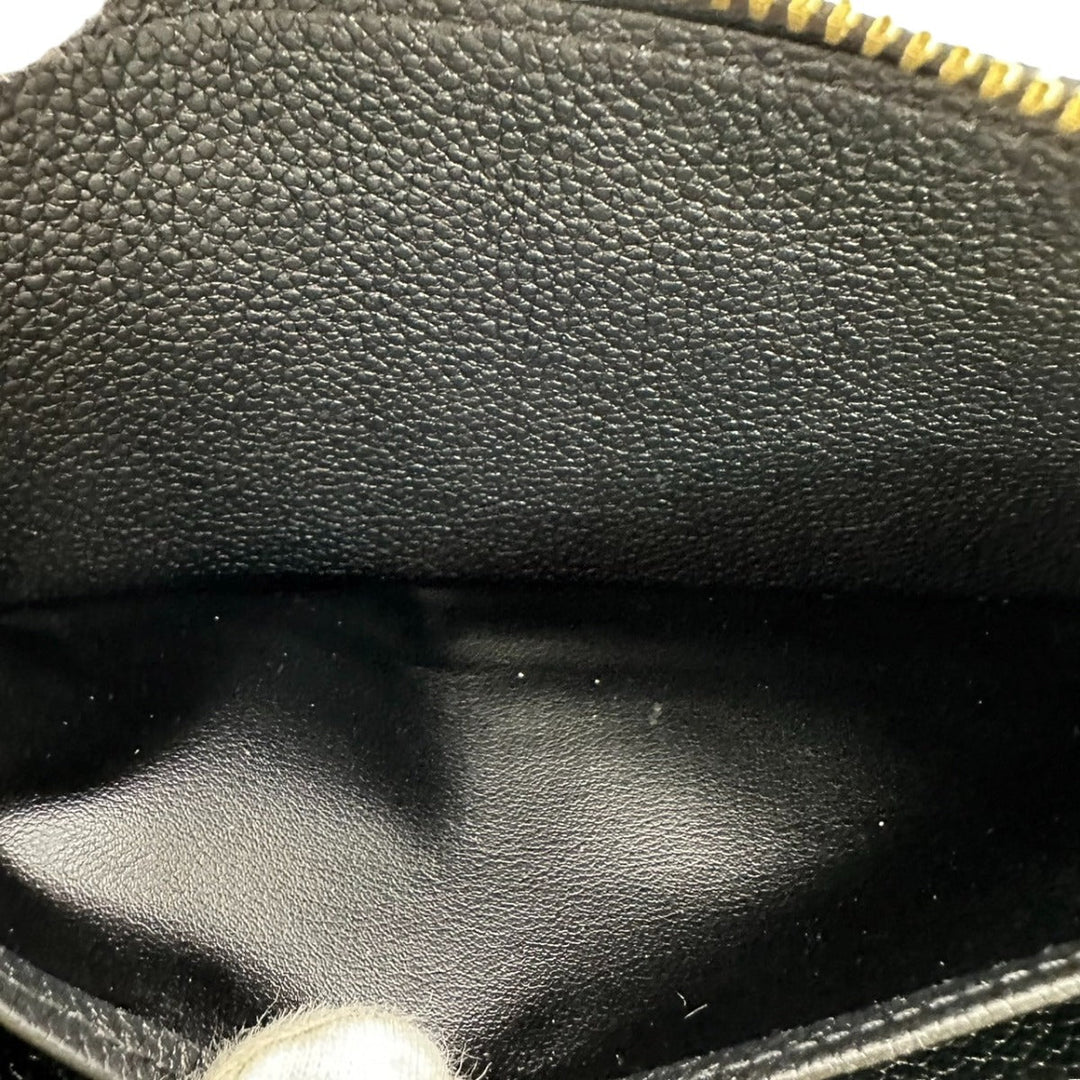 LOUIS VUITTON Long Wallet Purse M80481 Monogram Ann Platt Black beige Zip Around Ann Platt Zippy wallet Women Used Authentic