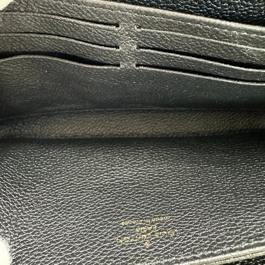 LOUIS VUITTON Long Wallet Purse M80481 Monogram Ann Platt Black beige Zip Around Ann Platt Zippy wallet Women Used Authentic