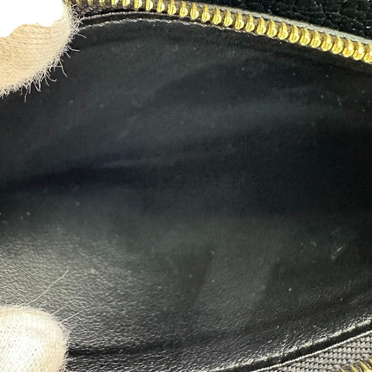 LOUIS VUITTON Long Wallet Purse M80481 Monogram Ann Platt Black beige Zip Around Ann Platt Zippy wallet Women Used Authentic