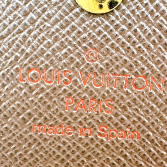 LOUIS VUITTON Long Wallet Purse N63209 Damier canvas Ebene Zip Around Damier Portefeuille Sara Women Used Authentic