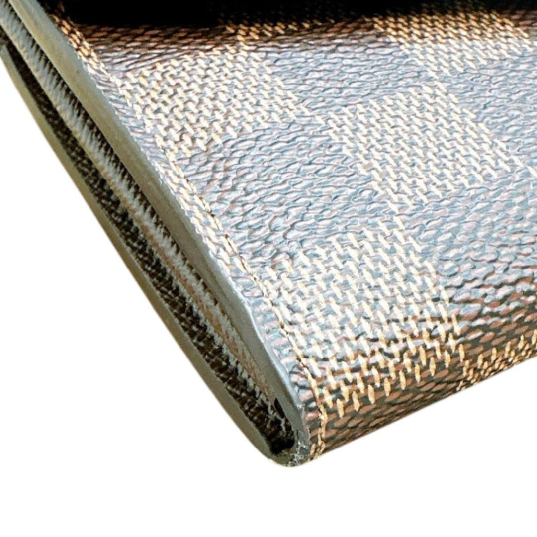 LOUIS VUITTON Long Wallet Purse N63209 Damier canvas Ebene Zip Around Damier Portefeuille Sara Women Used Authentic