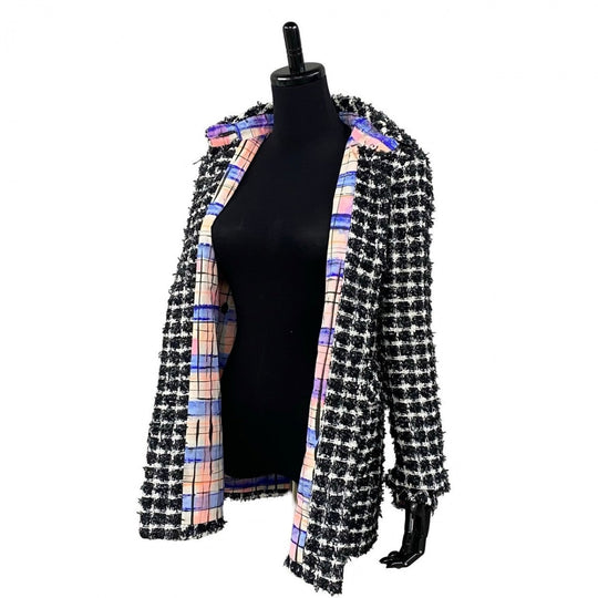 CHANEL tailored jacket cotton white 34