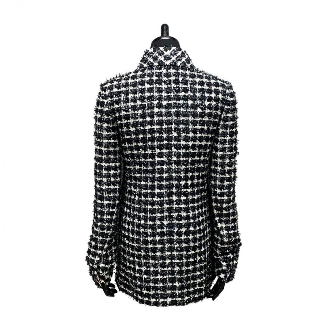 CHANEL tailored jacket cotton white 34