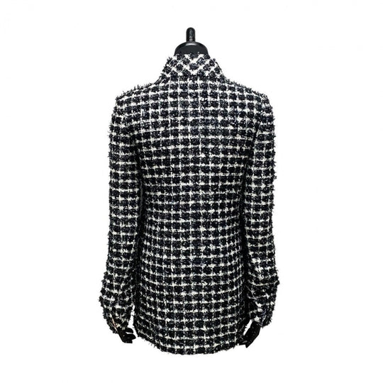 CHANEL tailored jacket cotton white 34