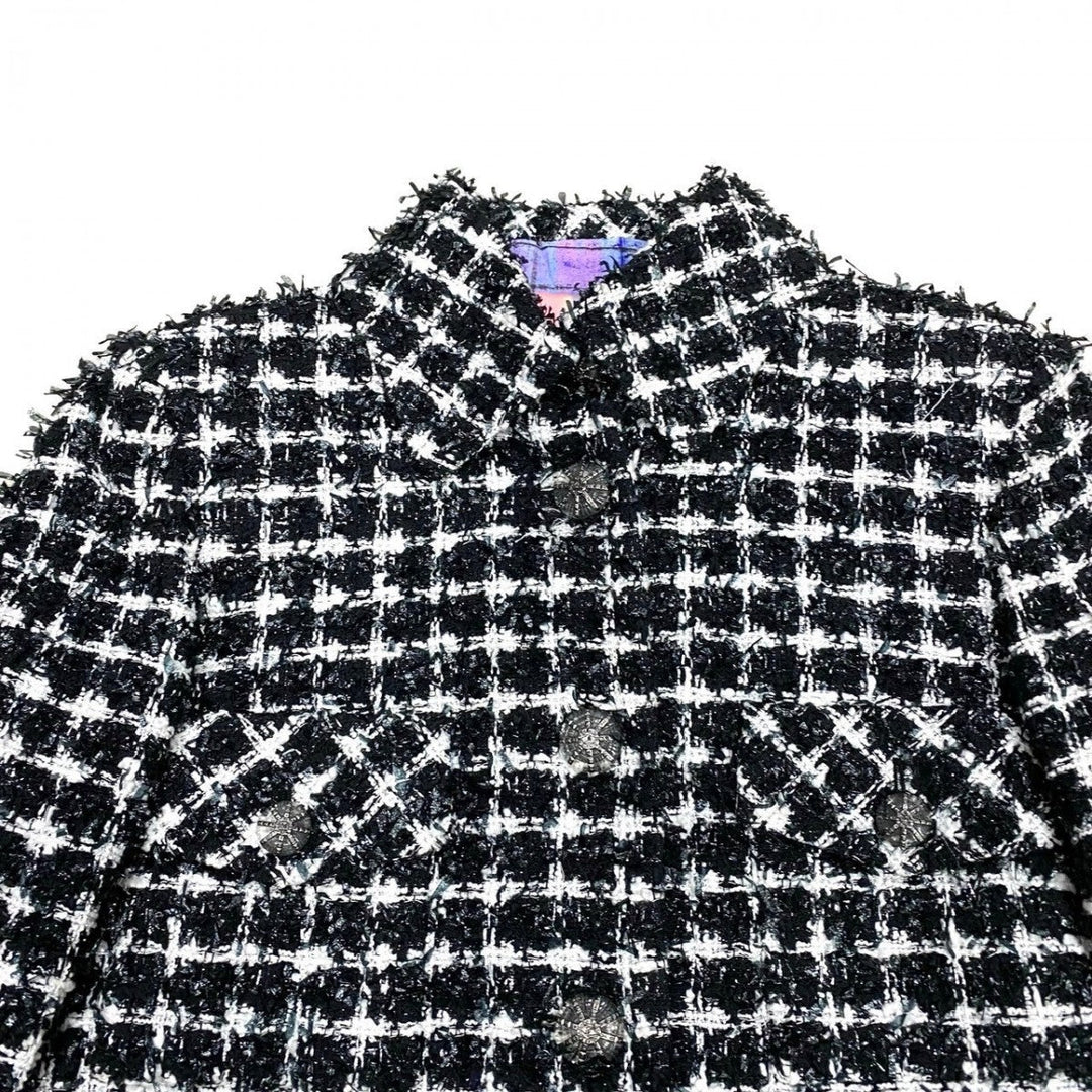 CHANEL tailored jacket cotton white 34