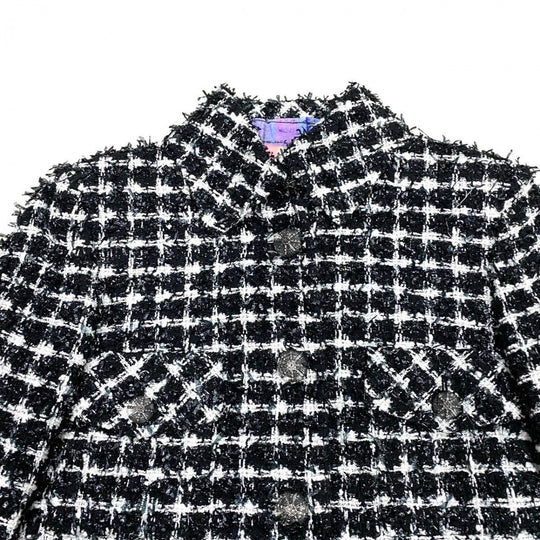 CHANEL tailored jacket cotton white 34