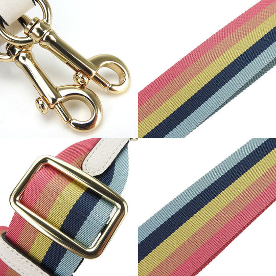 COACH Shoulder Bag C2822 Denim, Leather Navy Women Used Authentic