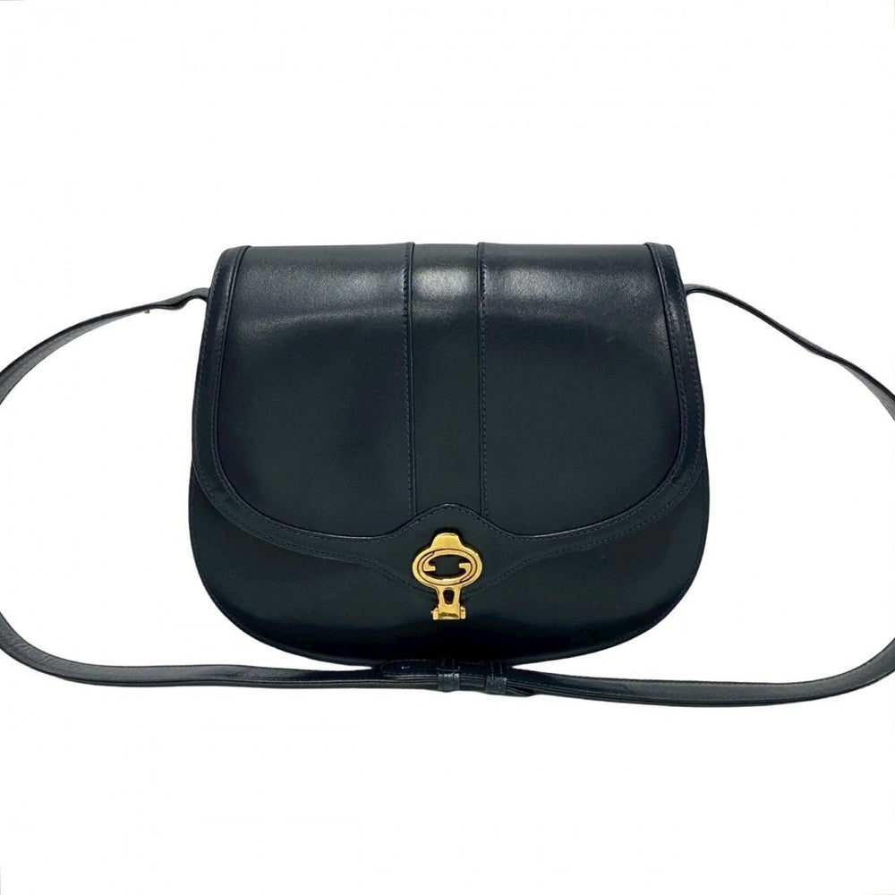 GUCCI Shoulder Bag leather Navy