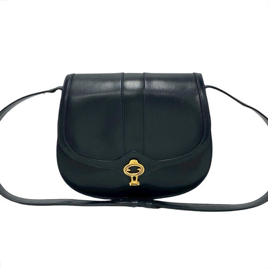 GUCCI Shoulder Bag leather Navy