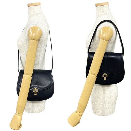 GUCCI Shoulder Bag leather Navy