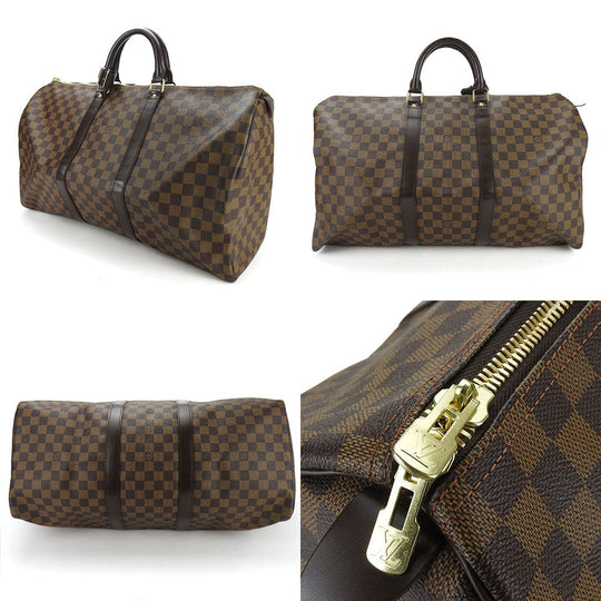LOUIS VUITTON Boston Duffel bag N41427 Damier Brown Keepall 50 unisex(Unisex) Used Authentic