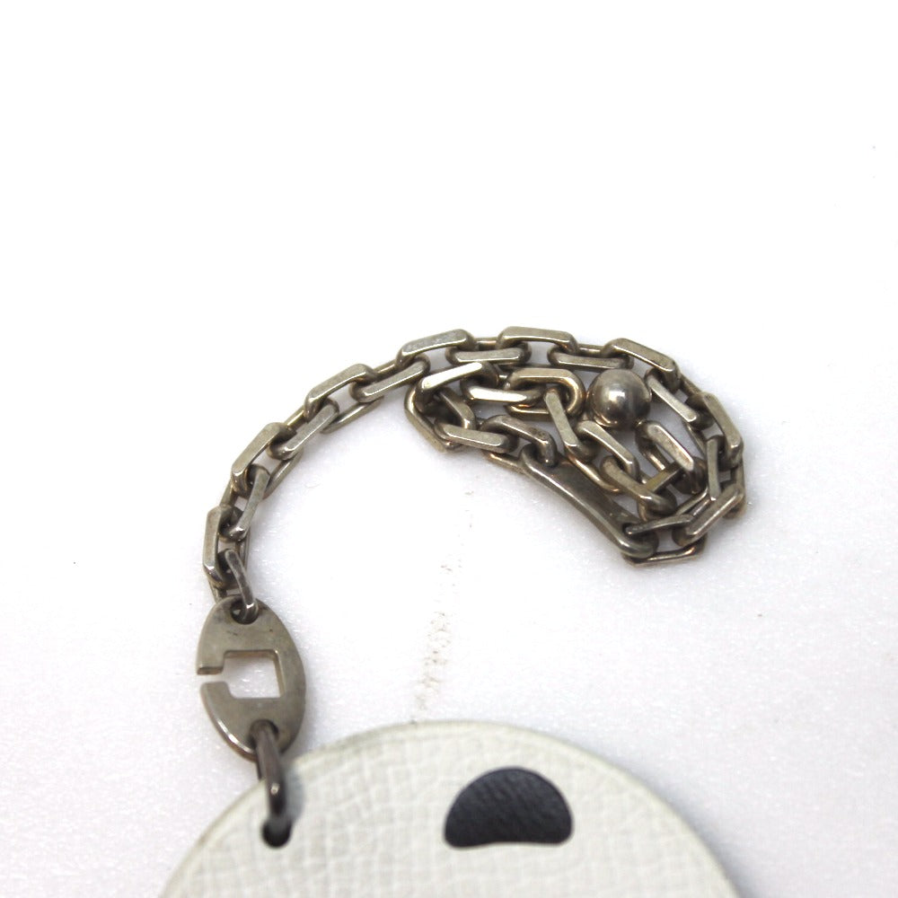 HERMES key ring Leather, SV925 white Noe Panda Animal Keychain unisex(Unisex) Used Authentic