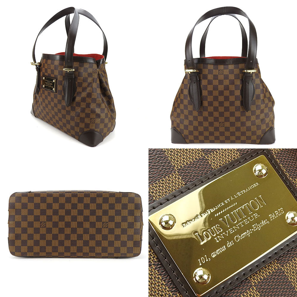 LOUIS VUITTON Tote Bag N51204 Damier Brown HamsteadMM Women Used Authentic