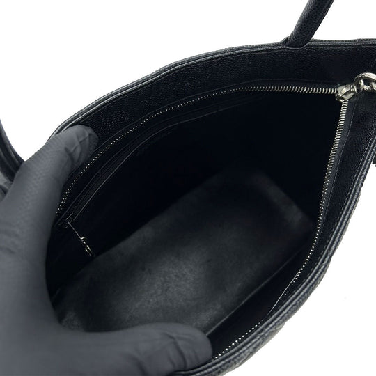 CHANEL Tote Bag A01804 Caviar skin black Replica Tote Women Used Authentic