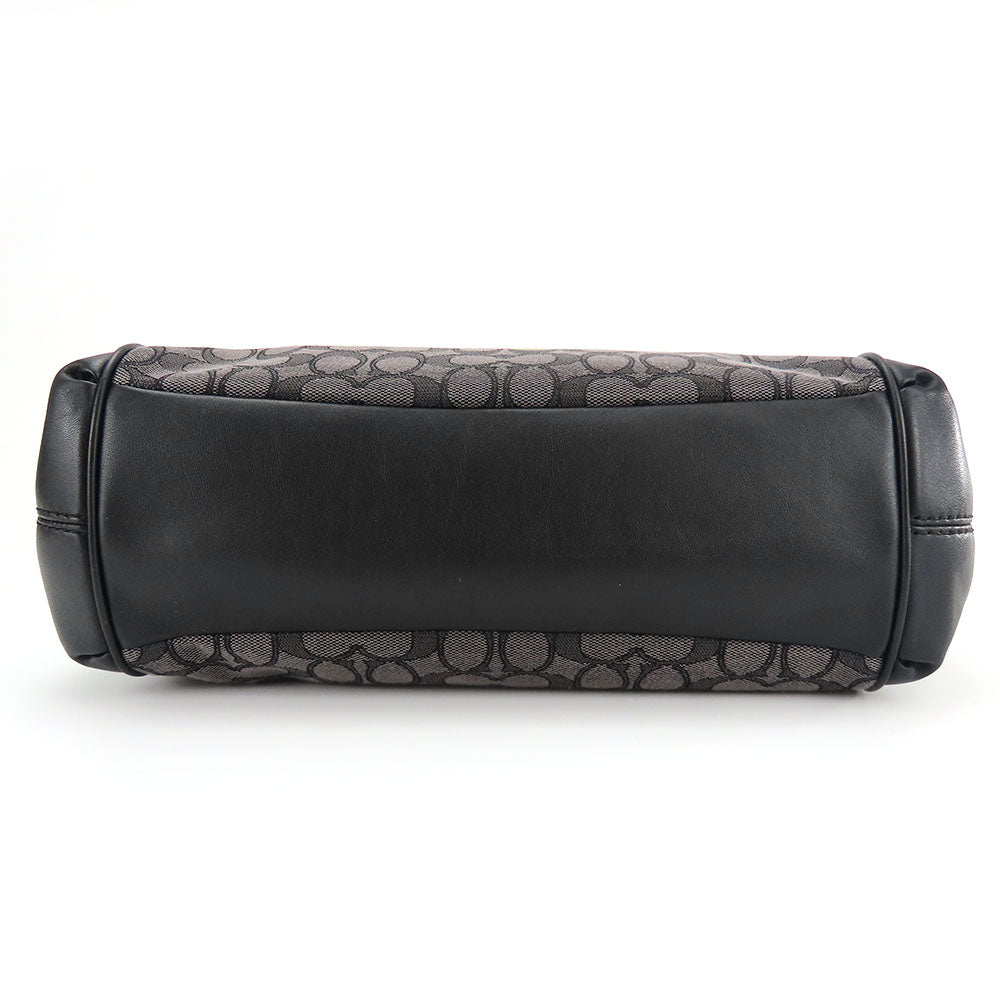 COACH Tote Bag F27579 Canvas, Leather black Women Used Authentic