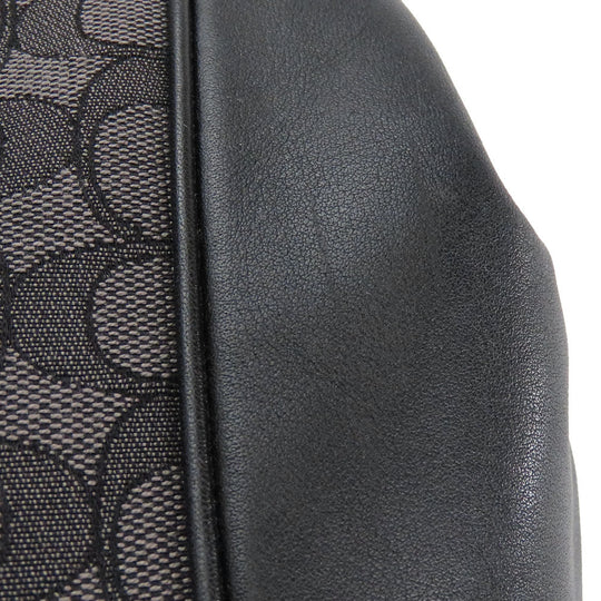 COACH Tote Bag F27579 Canvas, Leather black Women Used Authentic