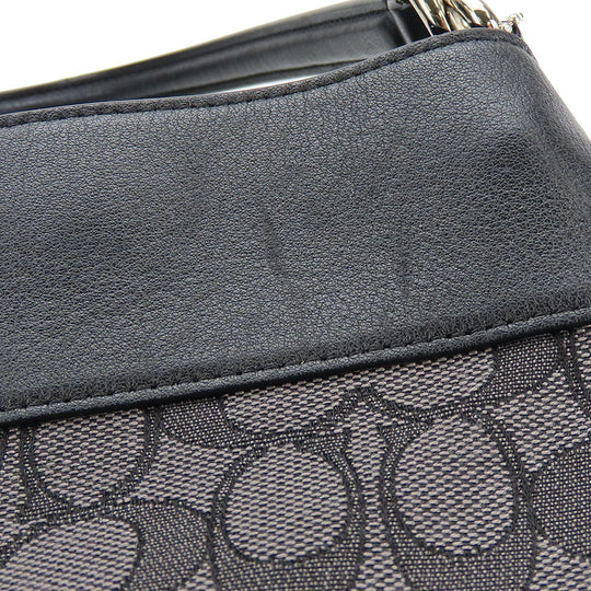 COACH Tote Bag F27579 Canvas, Leather black Women Used Authentic