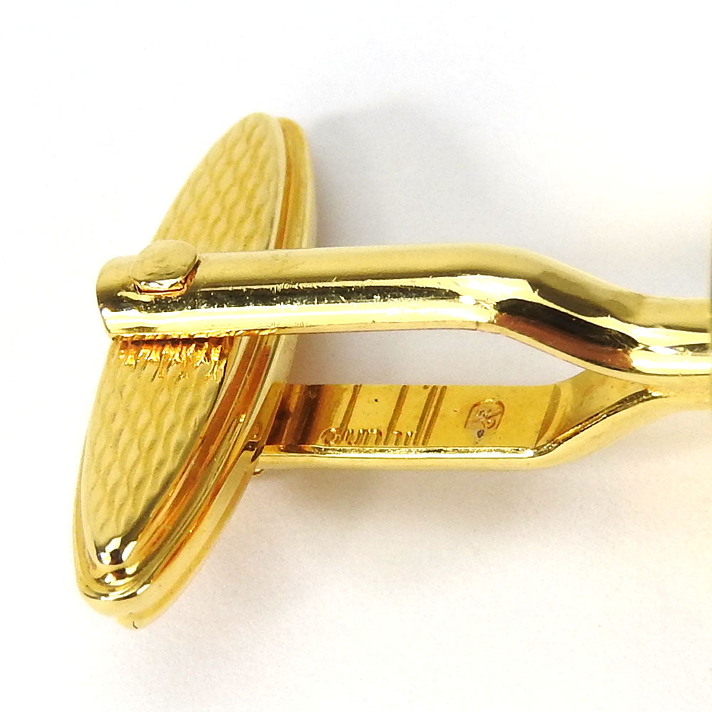 Dunhill cuffs Metal, Plastic gold mens Used Authentic