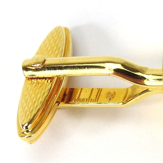 Dunhill cuffs Metal, Plastic gold mens Used Authentic