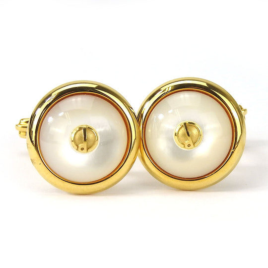 Dunhill cuffs Metal, Plastic gold mens Used Authentic